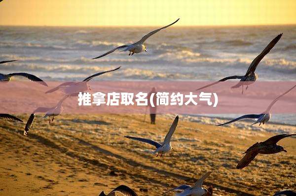 推拿店取名(简约大气)