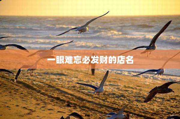 一眼难忘必发财的店名