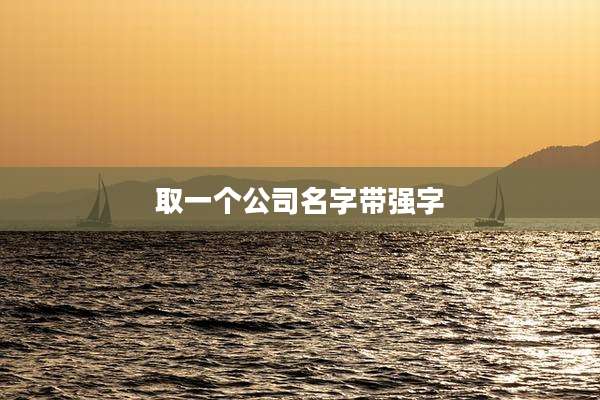 取一个公司名字带强字