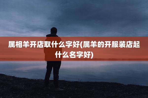 属相羊开店取什么字好(属羊的开服装店起什么名字好)