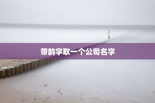 带韵字取一个公司名字