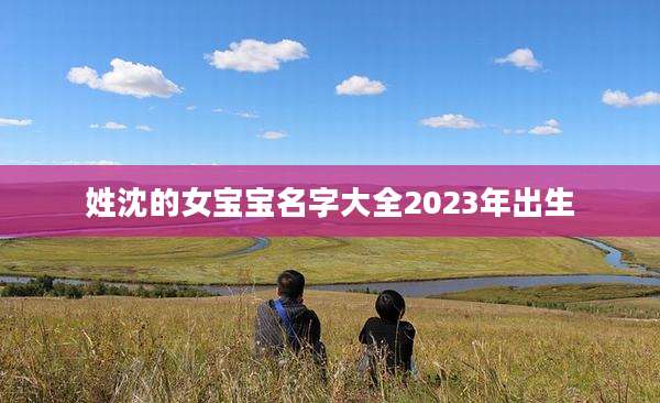 姓沈的女宝宝名字大全2023年出生