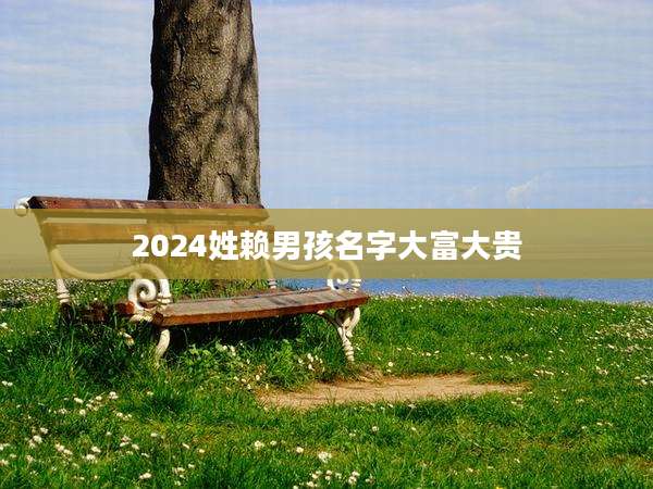 2024姓赖男孩名字大富大贵