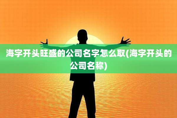 海字开头旺盛的公司名字怎么取(海字开头的公司名称)