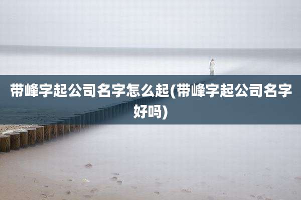 带峰字起公司名字怎么起(带峰字起公司名字好吗)