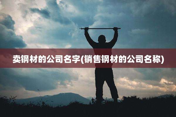 卖钢材的公司名字(销售钢材的公司名称)