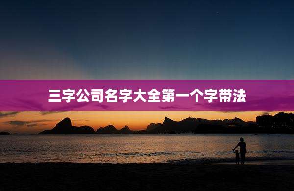 三字公司名字大全第一个字带法