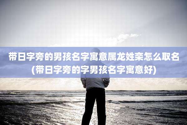 带日字旁的男孩名字寓意属龙姓栾怎么取名(带日字旁的字男孩名字寓意好)