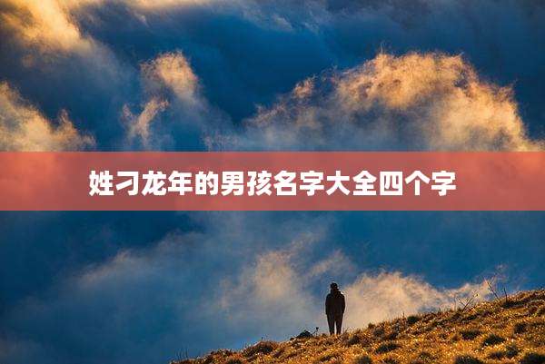 姓刁龙年的男孩名字大全四个字