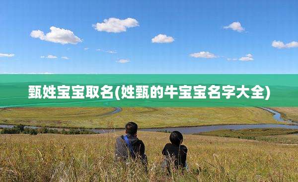 甄姓宝宝取名(姓甄的牛宝宝名字大全)