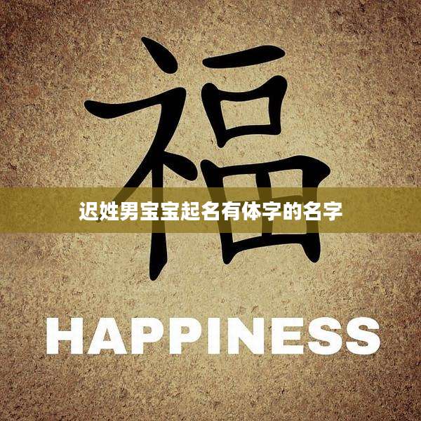 迟姓男宝宝起名有体字的名字