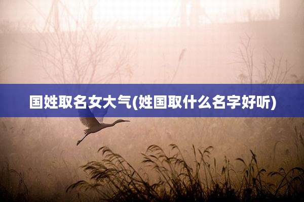 国姓取名女大气(姓国取什么名字好听)