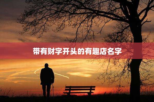 带有财字开头的有趣店名字