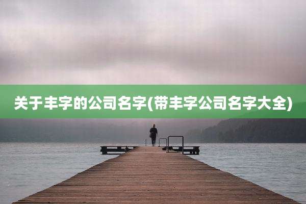 关于丰字的公司名字(带丰字公司名字大全)