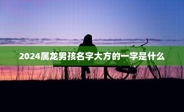 2024属龙男孩名字大方的一字是什么