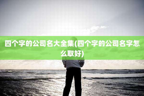 四个字的公司名大全集(四个字的公司名字怎么取好)