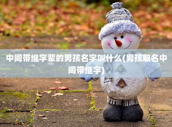 中间带继字辈的男孩名字叫什么(男孩取名中间带继字)