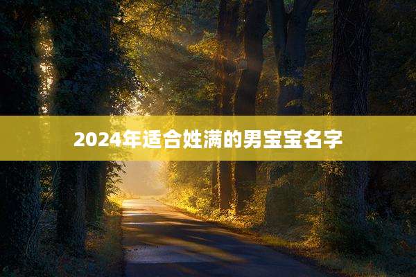 2024年适合姓满的男宝宝名字