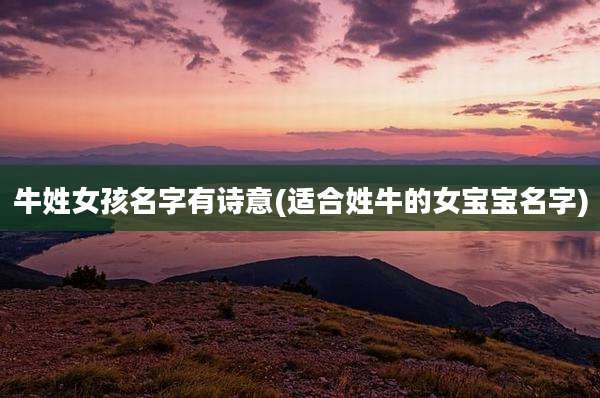 牛姓女孩名字有诗意(适合姓牛的女宝宝名字)