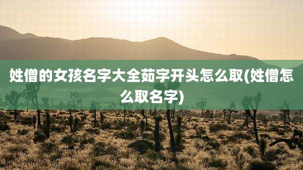 姓僧的女孩名字大全茹字开头怎么取(姓僧怎么取名字)