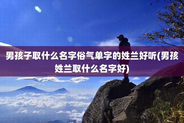 男孩子取什么名字俗气单字的姓兰好听(男孩姓兰取什么名字好)