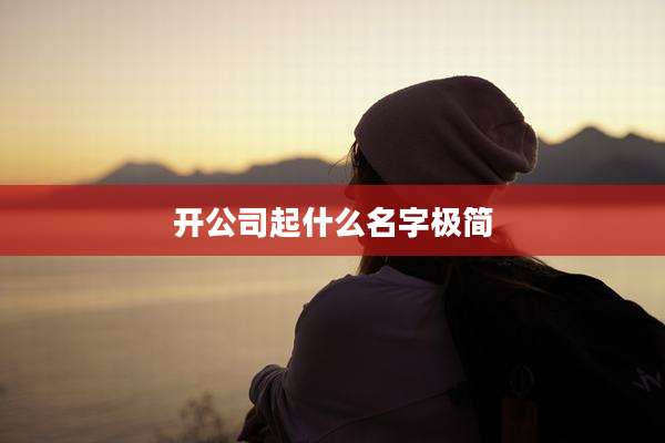 开公司起什么名字极简