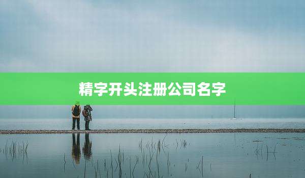 精字开头注册公司名字