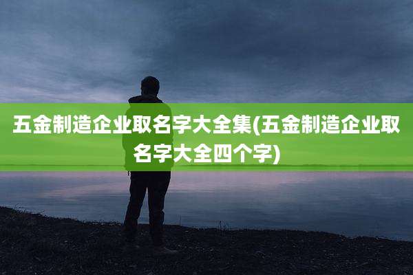 五金制造企业取名字大全集(五金制造企业取名字大全四个字)