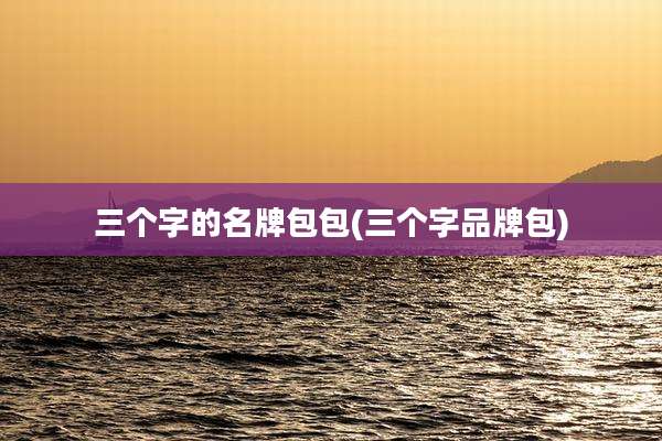 三个字的名牌包包(三个字品牌包)