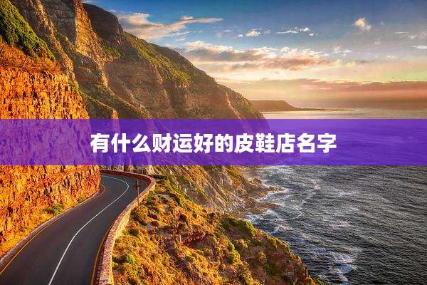 有什么财运好的皮鞋店名字