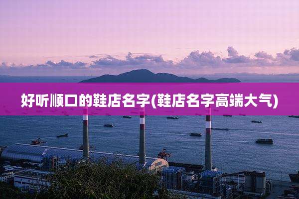 好听顺口的鞋店名字(鞋店名字高端大气)