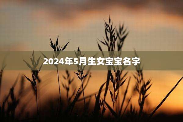 2024年5月生女宝宝名字