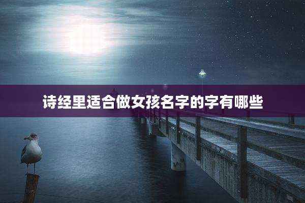 诗经里适合做女孩名字的字有哪些
