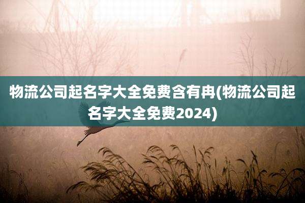 物流公司起名字大全免费含有冉(物流公司起名字大全免费2024)