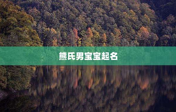 熊氏男宝宝起名