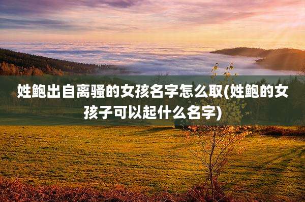 姓鲍出自离骚的女孩名字怎么取(姓鲍的女孩子可以起什么名字)