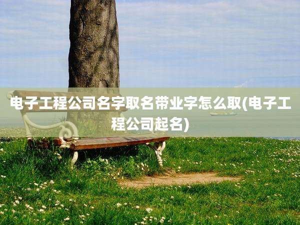 电子工程公司名字取名带业字怎么取(电子工程公司起名)