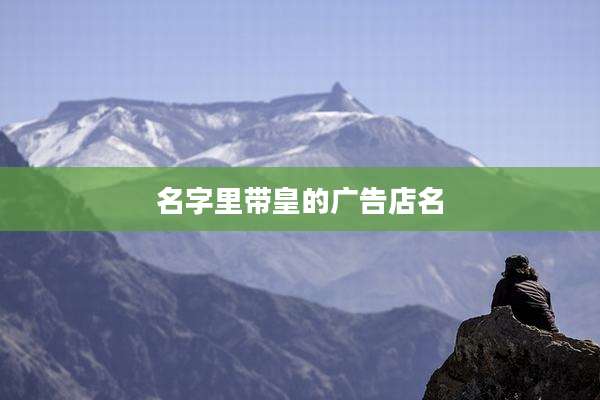 名字里带皇的广告店名