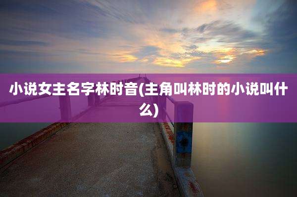 小说女主名字林时音(主角叫林时的小说叫什么)