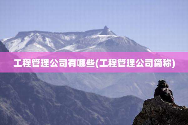 工程管理公司有哪些(工程管理公司简称)