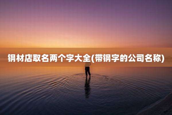 钢材店取名两个字大全(带钢字的公司名称)
