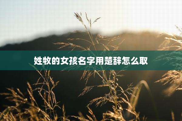 姓牧的女孩名字用楚辞怎么取
