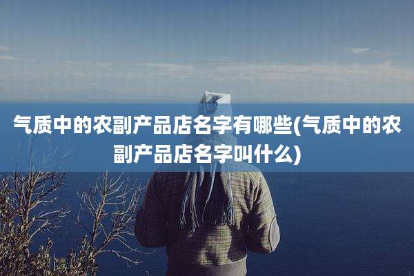 气质中的农副产品店名字有哪些(气质中的农副产品店名字叫什么)