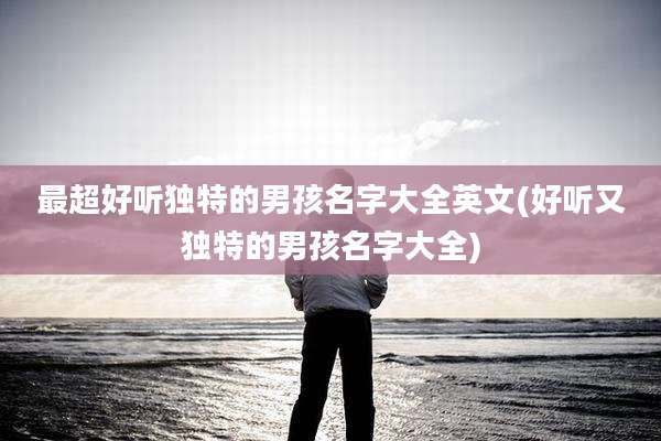 最超好听独特的男孩名字大全英文(好听又独特的男孩名字大全)