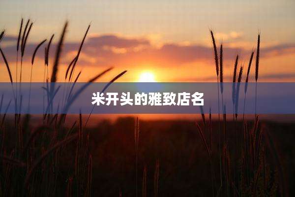 米开头的雅致店名
