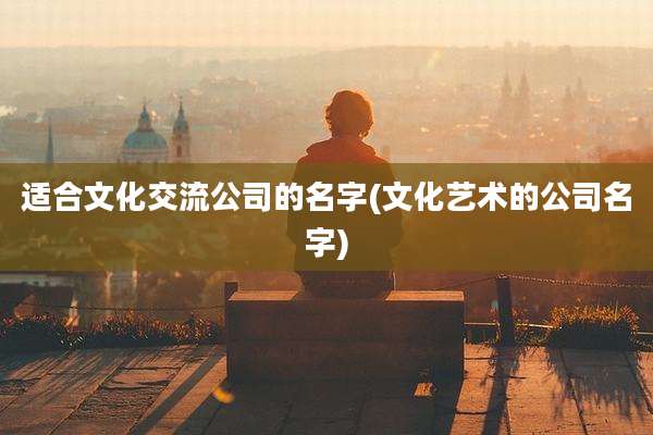 适合文化交流公司的名字(文化艺术的公司名字)
