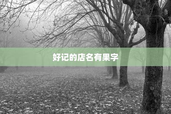 好记的店名有果字