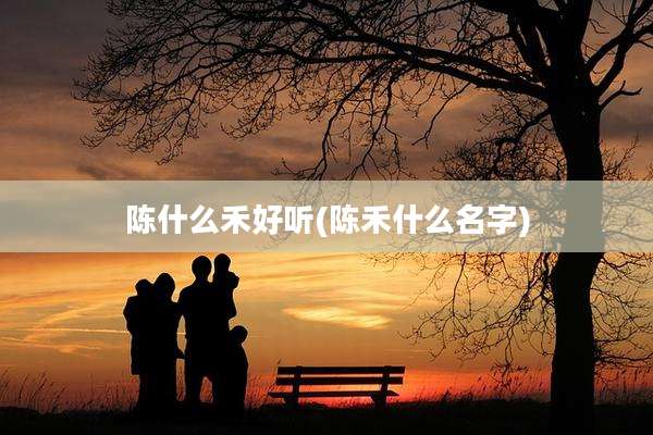 陈什么禾好听(陈禾什么名字)