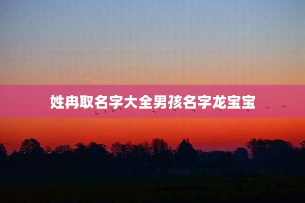 姓冉取名字大全男孩名字龙宝宝
