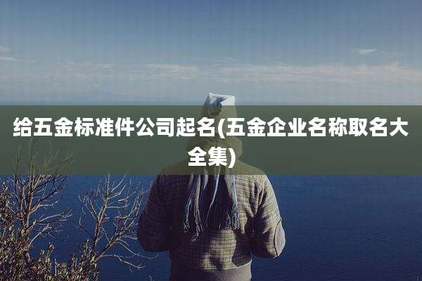 给五金标准件公司起名(五金企业名称取名大全集)